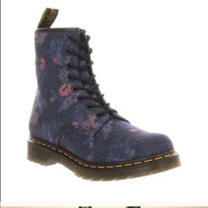 Denim Flower Print Doc Martens SZ 8